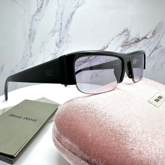 New MIU MIU Vedette Sunglasses Seen on Kylie Jenner MU B07S 16K04O Black Italy - Picture 11 of 16